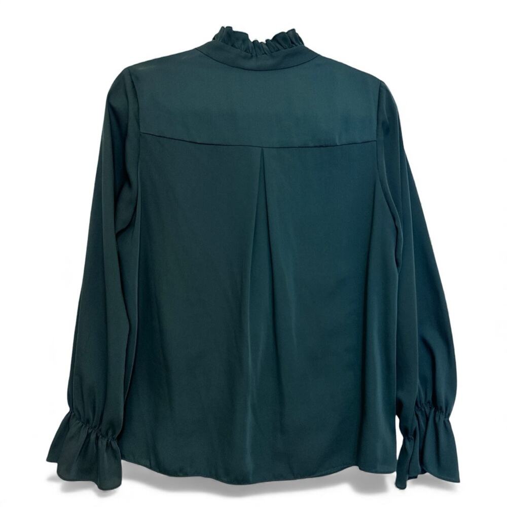 Nanette by Nanette Lepore Dark Teal Blouse with Bow Detail - Picture 3 of 6
